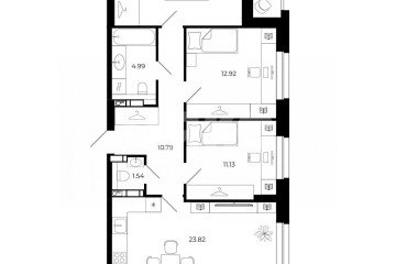 Фото №3: 4-комнатная квартира 80 м² - Липецк, мкр. ЖК Коллекционер, пр-кт Победы, 99