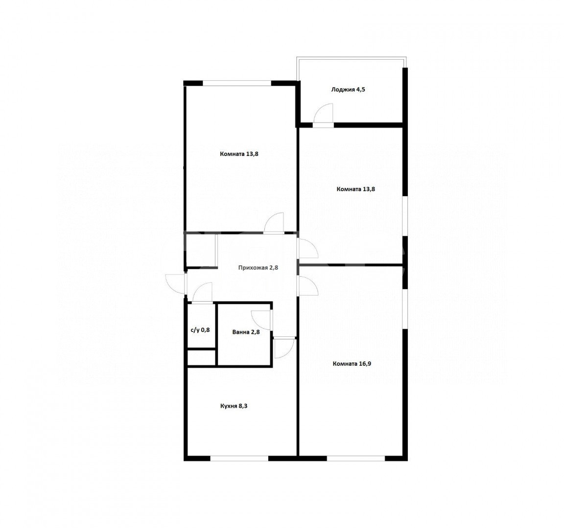 Фото №22: 3-комнатная квартира 70 м² - Сочи, Заречный, ул. Макаренко, 43