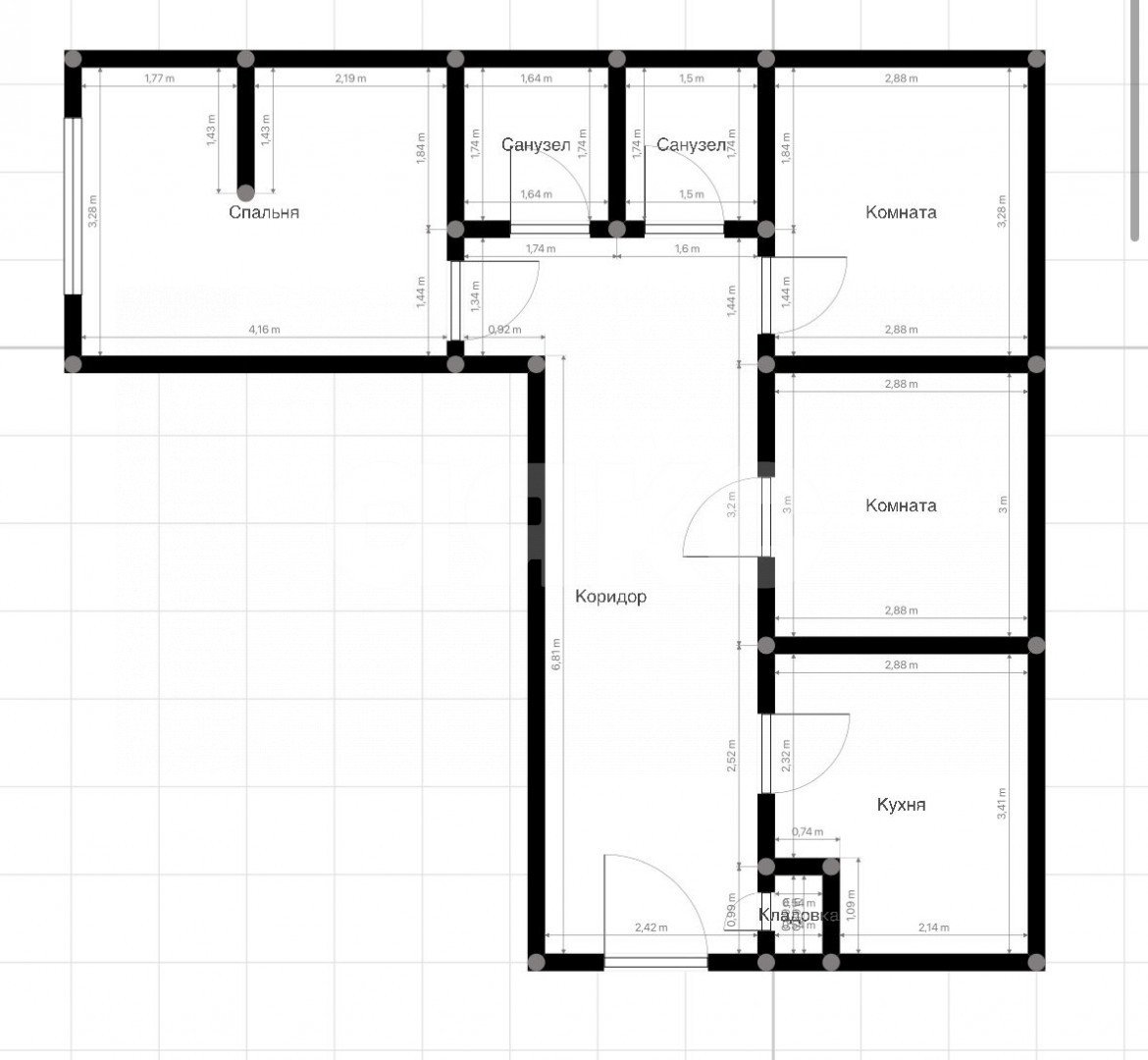 Фото №17: 3-комнатная квартира 63 м² - Майкоп, квартал Черёмушки, ул. 12 Марта, 134к1