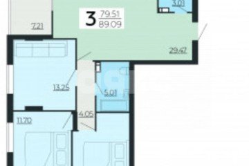 Фото №2: 3-комнатная квартира 89 м² - Липецк, мкр. Правобережный округ, ул. Нестерова, 1