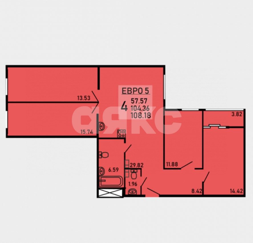 Фото №1: 4-комнатная квартира 108 м² - Липецк, Студёнки, ул. Студёновская, 1