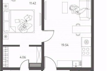 Фото №2: 2-комнатная квартира 47 м² - Липецк, мкр. Октябрьский округ, ул. Перова, 11