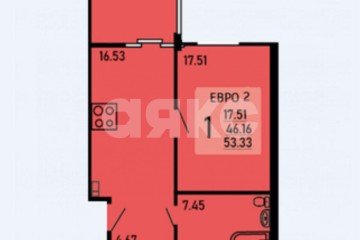 Фото №3: 1-комнатная квартира 53 м² - Липецк, мкр. Студёнки, ул. Студёновская, 1