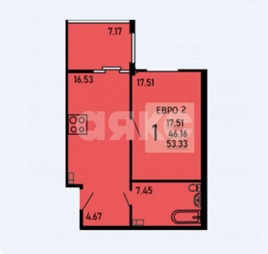 Фото №3: 1-комнатная квартира 53 м² - Липецк, Студёнки, ул. Студёновская, 1