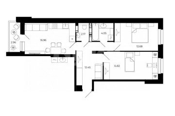 Фото №1: 3-комнатная квартира 65 м² - Липецк, мкр. ЖК Коллекционер, пр-кт Победы, 99
