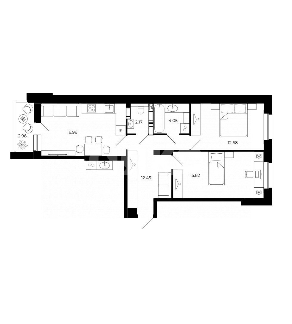 Фото №1: 3-комнатная квартира 65 м² - Липецк, ЖК Коллекционер, пр-кт Победы, 99