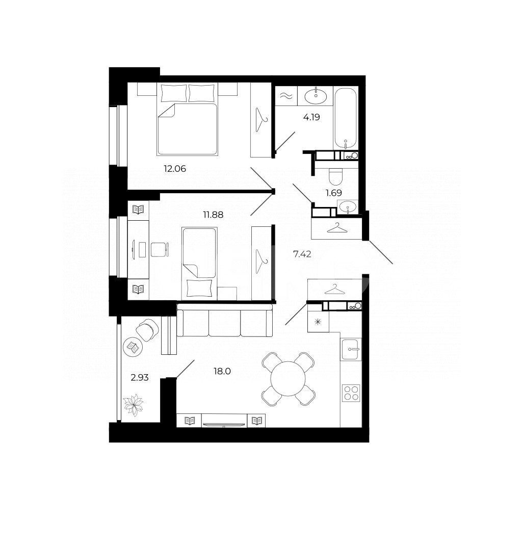 Фото №1: 3-комнатная квартира 55 м² - Липецк, 25-й, пр-кт Победы, 95