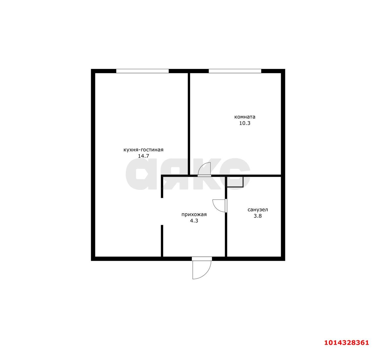 Фото №8: 1-комнатная квартира 32 м² - Новая Адыгея, жилой комплекс Баланс, ул. Береговая, 1к8