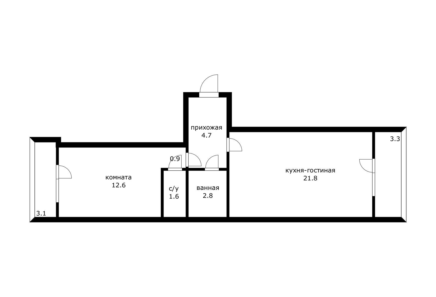 Фото №13: 1-комнатная квартира 53 м² - Краснодар, Прикубанский внутригородской округ, ЖК Рада, мкр. Музыкальный, ул. имени С.В. Рахманинова, 36