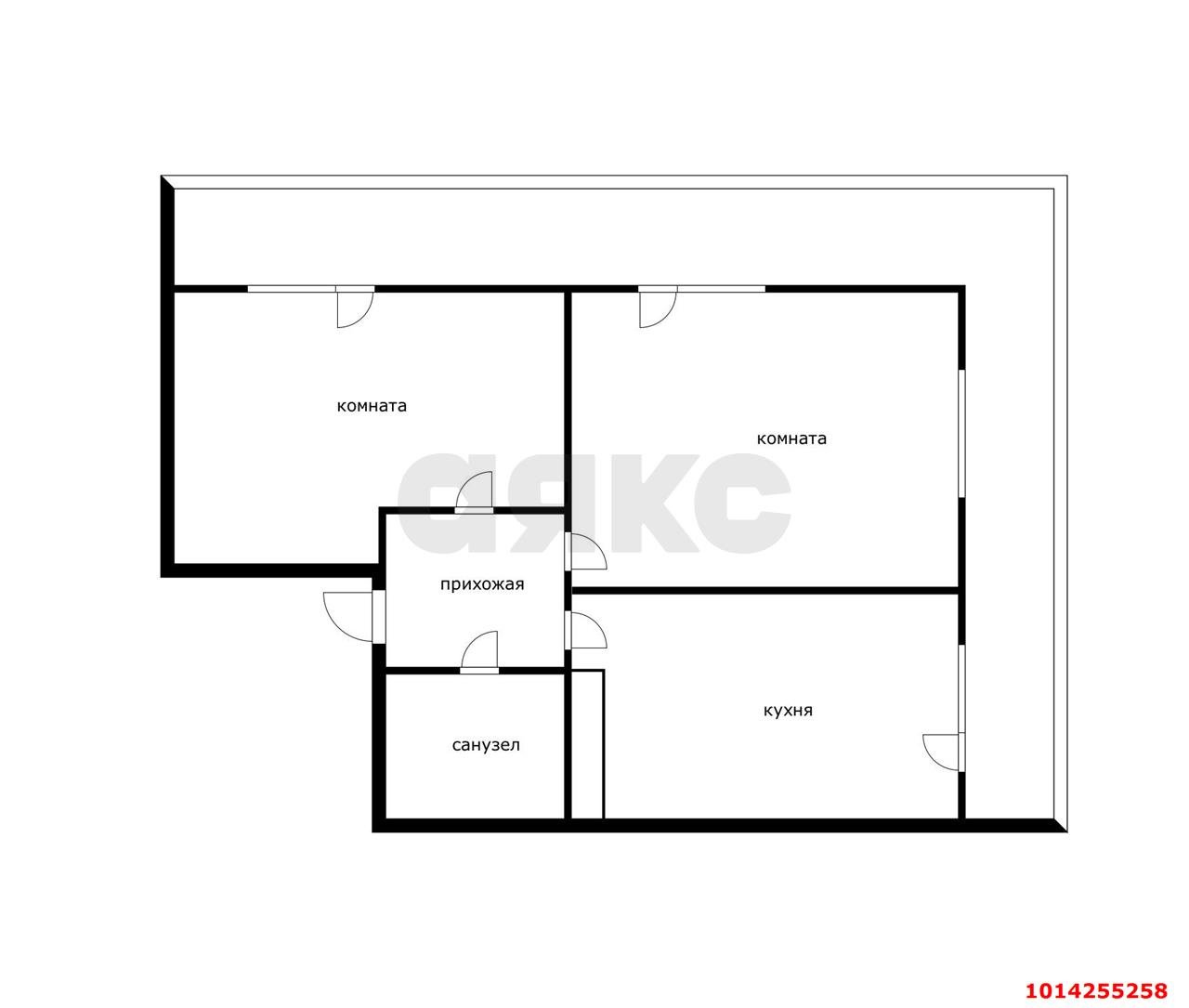 Фото №2: 2-комнатная квартира 60 м² - Краснодар, 9-й километр, ул. Ярославская, 115к1
