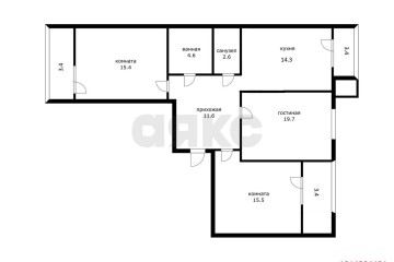 Фото №2: 3-комнатная квартира 88 м² - Краснодар, мкр. жилой комплекс Стрижи, ул. Автолюбителей, 1Г