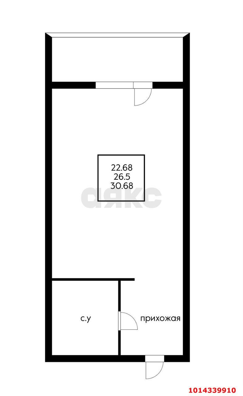 Фото №8: Студия 30 м² - Новая Адыгея, жилой комплекс Золотая линия 2, ул. Бжегокайская, 25/6
