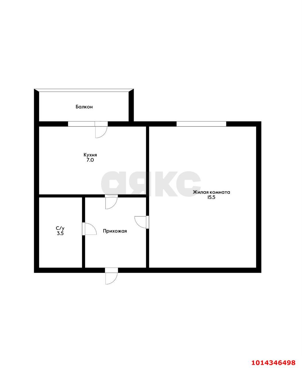 Фото №8: 1-комнатная квартира 31 м² - Ленина, жилой комплекс Хуторок, ул. Наримановская, 10к1