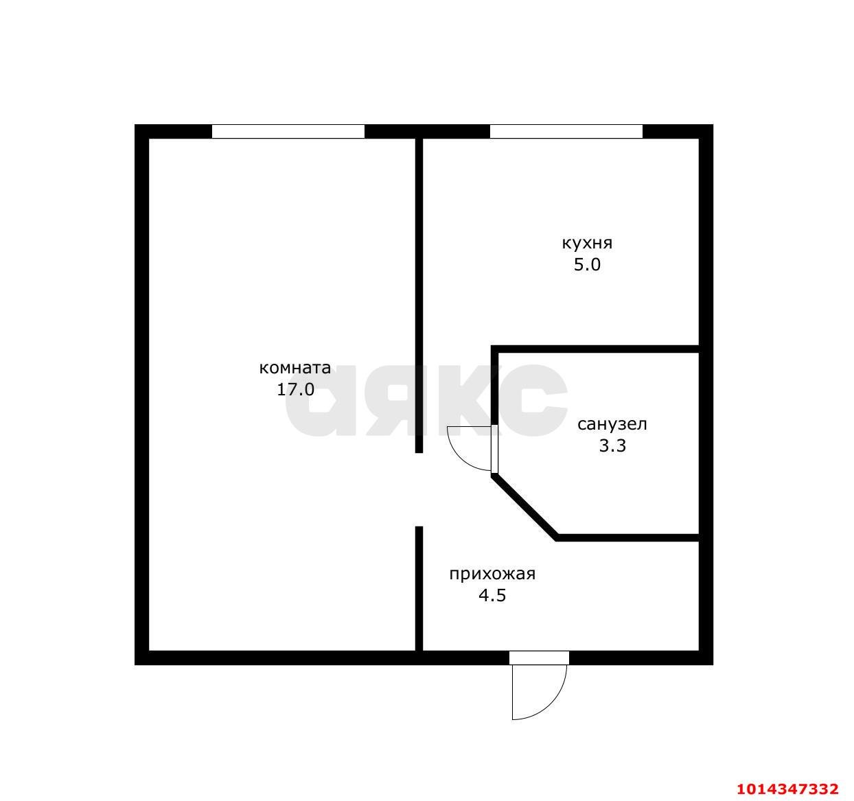 Фото №4: 1-комнатная квартира 29 м² - Яблоновский, ул. Андрухаева, 43