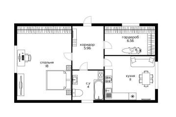 Фото №5: Дом 44 м² - Южный, п. коттеджный  Южная столица, пер. 6-й Заветный, 10