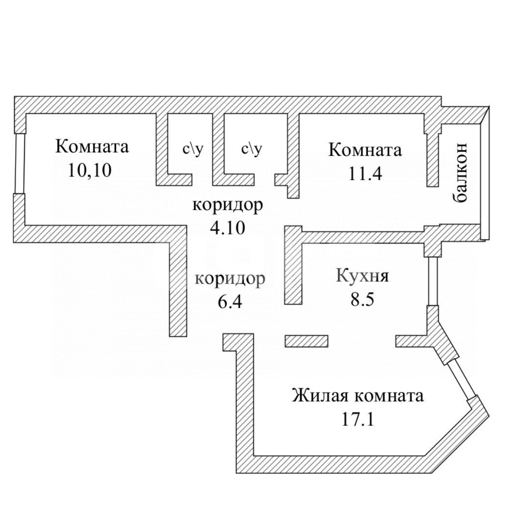 Фото №22: 3-комнатная квартира 63 м² - Липецк, 23-й, пр-кт имени 60-летия СССР, 28