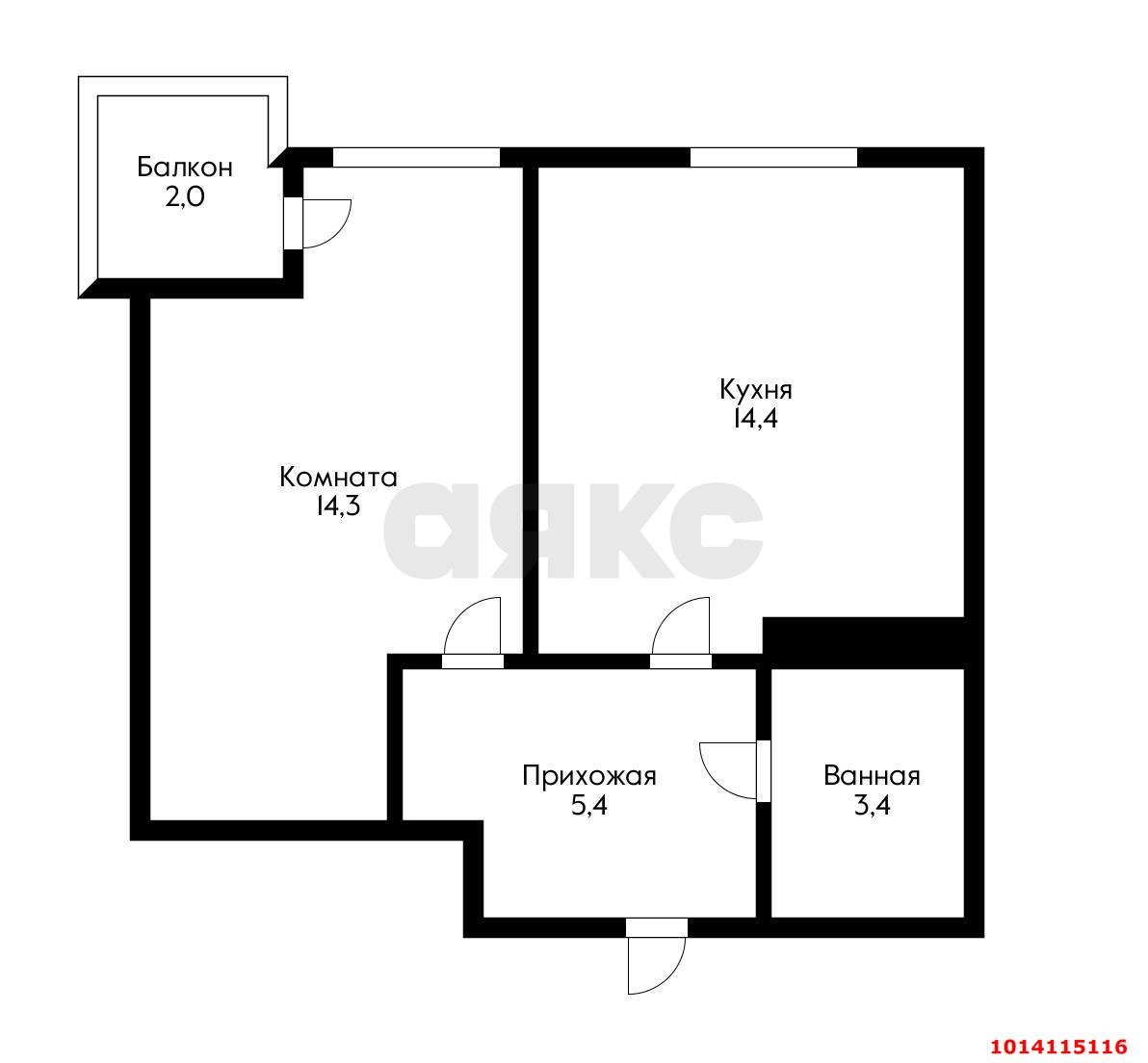 Фото №7: 1-комнатная квартира 40 м² - Краснодар, жилой комплекс Европа-Сити, ул. Античная, 2
