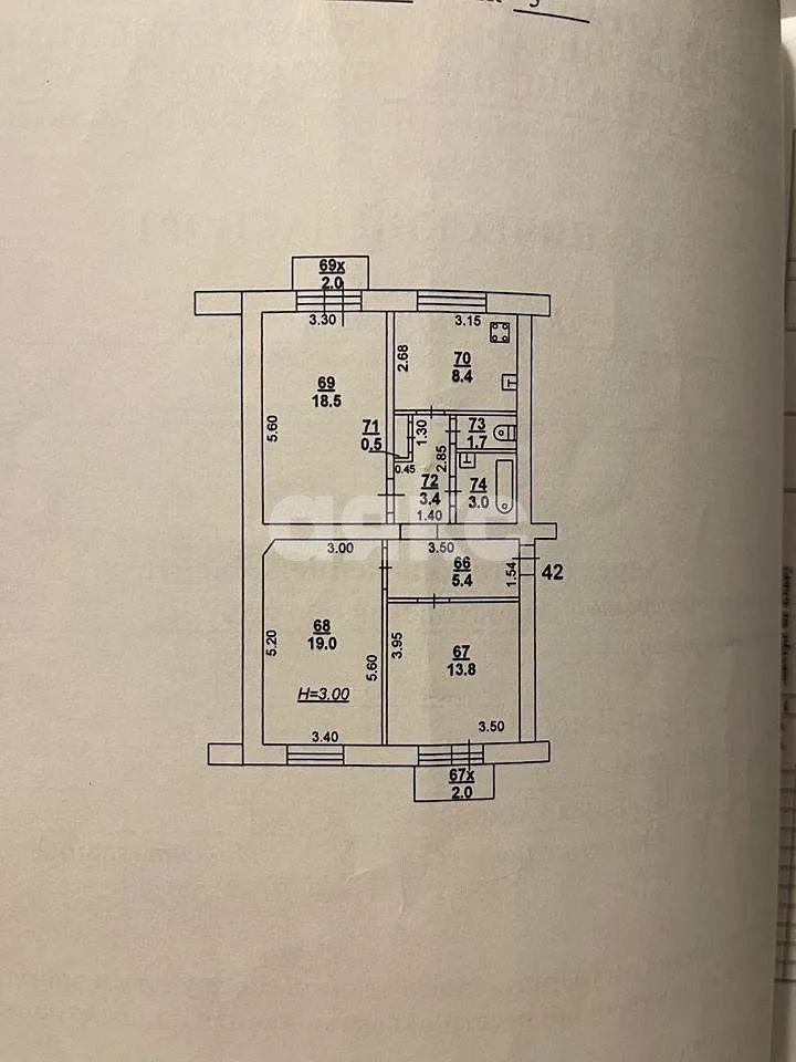 Фото №12: 3-комнатная квартира 73 м² - Ростов-на-Дону, Ленинский, ул. Большая Садовая, 52-56