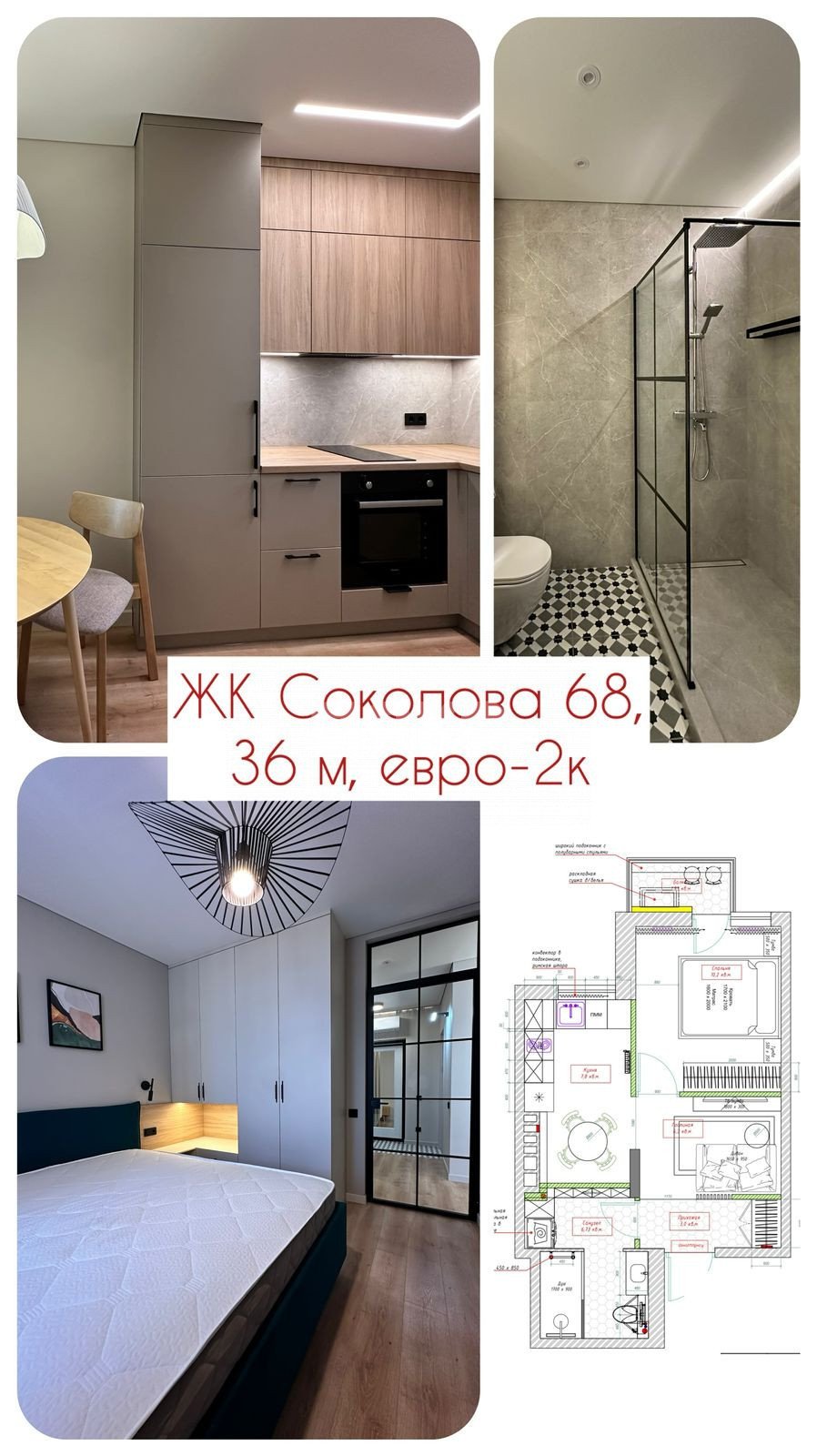Фото №1: 1-комнатная квартира 36 м² - Ростов-на-Дону, жилой комплекс Соколова 68, пр-кт Соколова, 68/118В стр.1