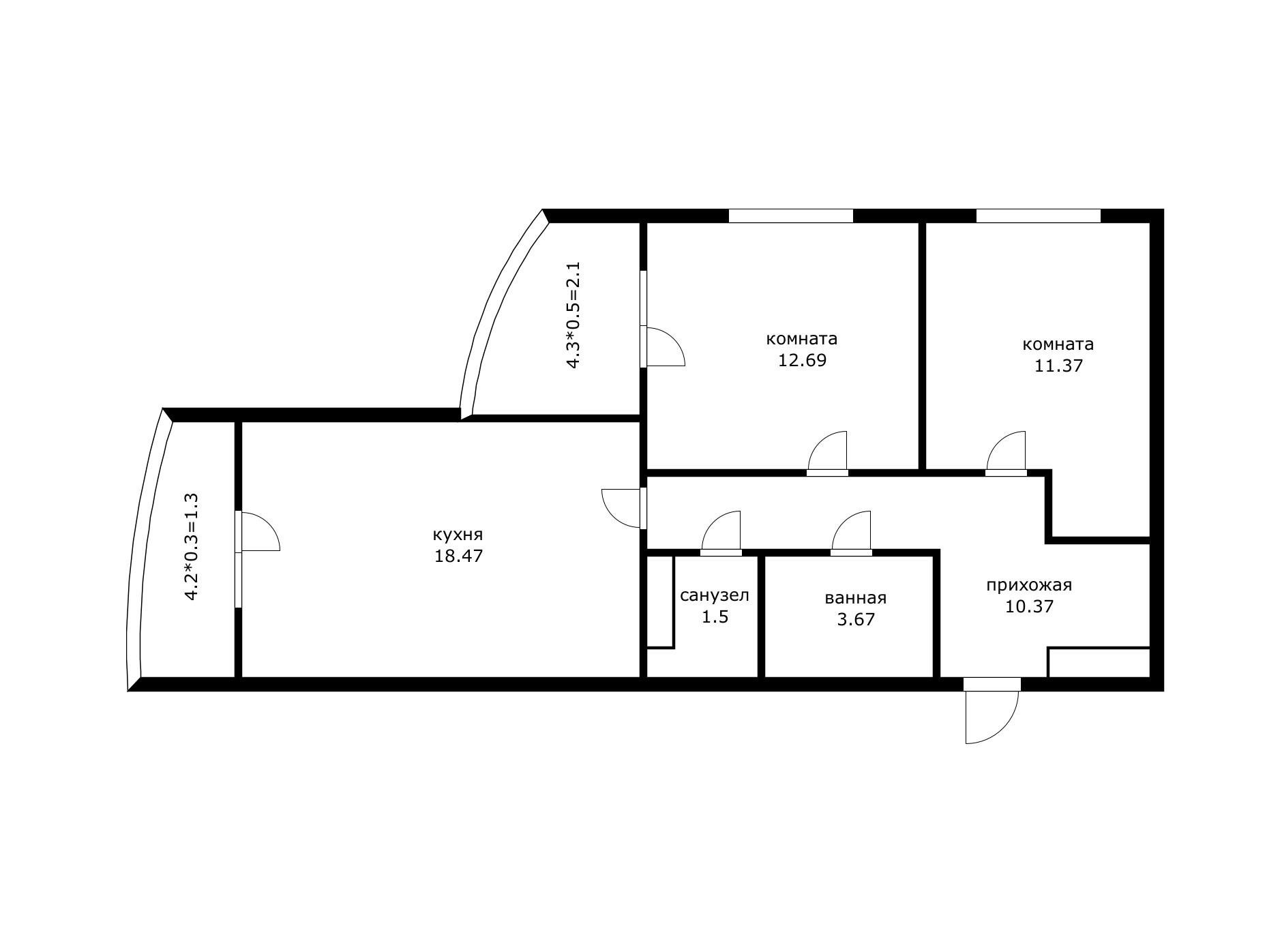 Фото №8: 2-комнатная квартира 62 м² - Краснодар, ЖК Лучший, Прикубанский внутригородской округ, жилой комплекс Лучший, имени Петра Метальникова, мкр. Завод Радиоизмерительных Приборов, ул. Петра Метальникова, 36