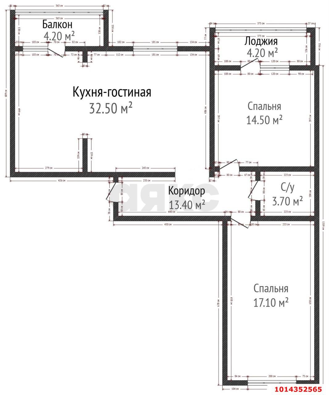 Фото №17: 3-комнатная квартира 84 м² - Краснодар, жилой комплекс Лиговский, ул. Героя Хабибуллина, 4