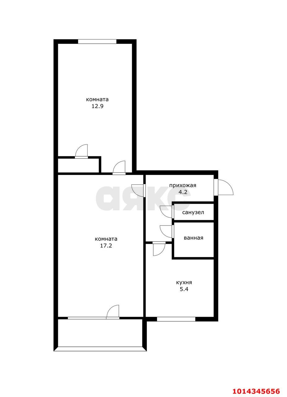Фото №11: 2-комнатная квартира 45 м² - Краснодар, Карасунский внутригородской округ, мкр. Комсомольский, ул. Симферопольская, 38