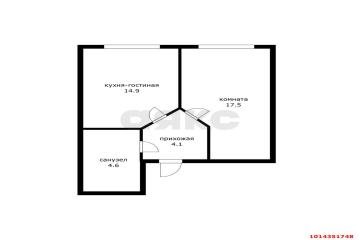 Фото №1: 1-комнатная квартира 41 м² - Российский, мкр. Прикубанский внутригородской округ, ул. Бигдая, 6