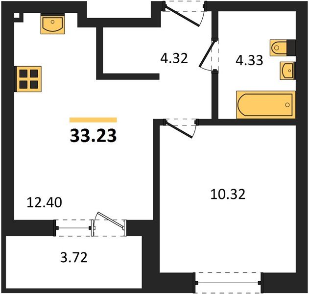 Фото №1: 1-комнатная квартира 32 м² - Краснодар, Прикубанский внутригородской округ, мкр. ЖК Тёплые Края