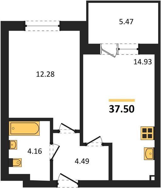 Фото №1: 1-комнатная квартира 36 м² - Краснодар, Прикубанский внутригородской округ, мкр. ЖК Тёплые Края
