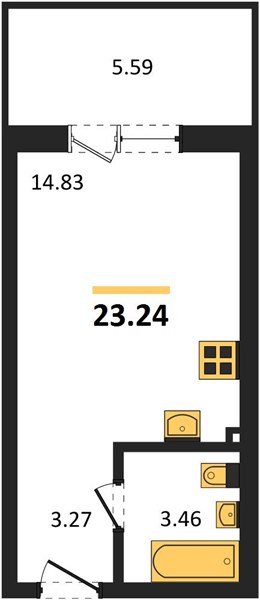 Фото №1: Студия 23 м² - Краснодар, ЖК Тёплые Края, 