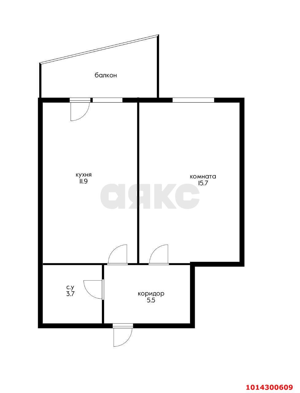 Фото №3: 1-комнатная квартира 40 м² - Краснодар, жилой комплекс Галактика, ул. Уральская, 71к3