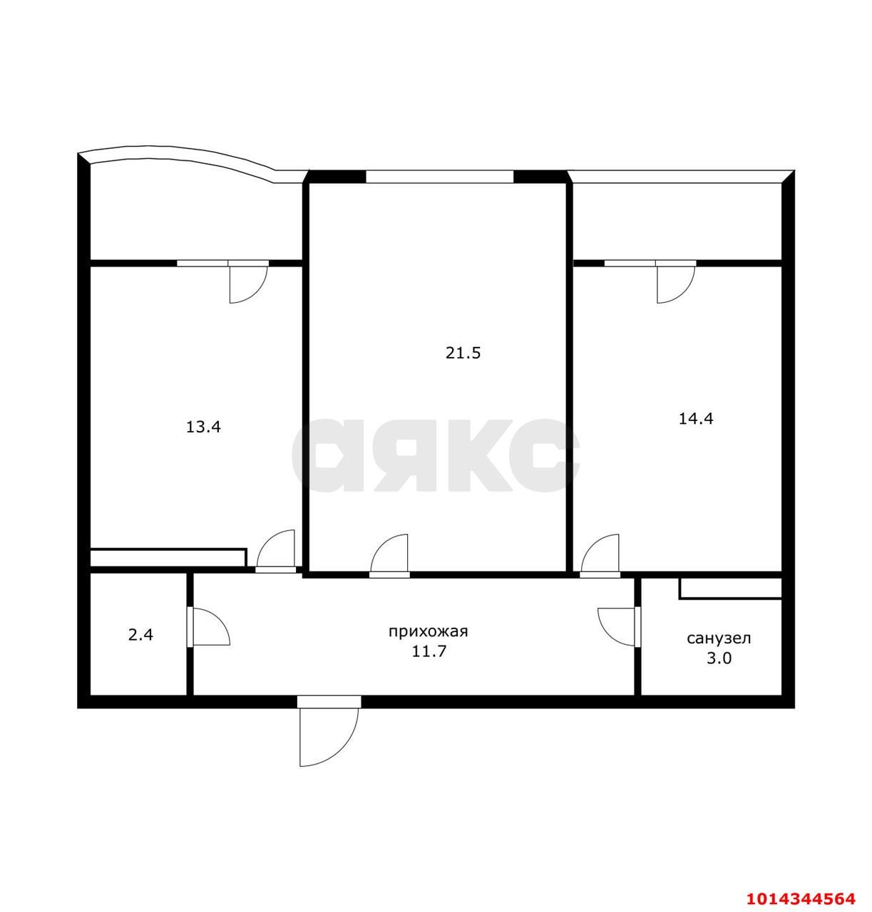 Фото №15: 2-комнатная квартира 70 м² - Краснодар, жилой комплекс Симфония, ул. Российская, 72/2