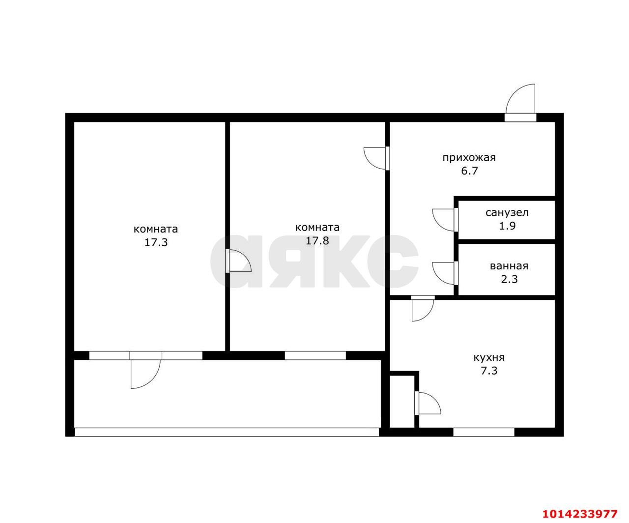 Фото №2: 2-комнатная квартира 54 м² - Краснодар, Центральный, ул. Орджоникидзе, 69