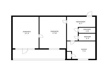 Фото №2: 2-комнатная квартира 54 м² - Краснодар, мкр. Центральный, ул. Орджоникидзе, 69