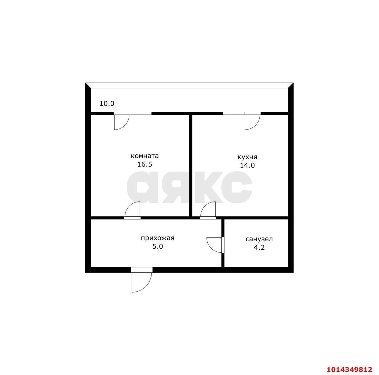 Фото №11: 1-комнатная квартира 47 м² - Краснодар, имени Петра Метальникова, ул. Петра Метальникова, 26