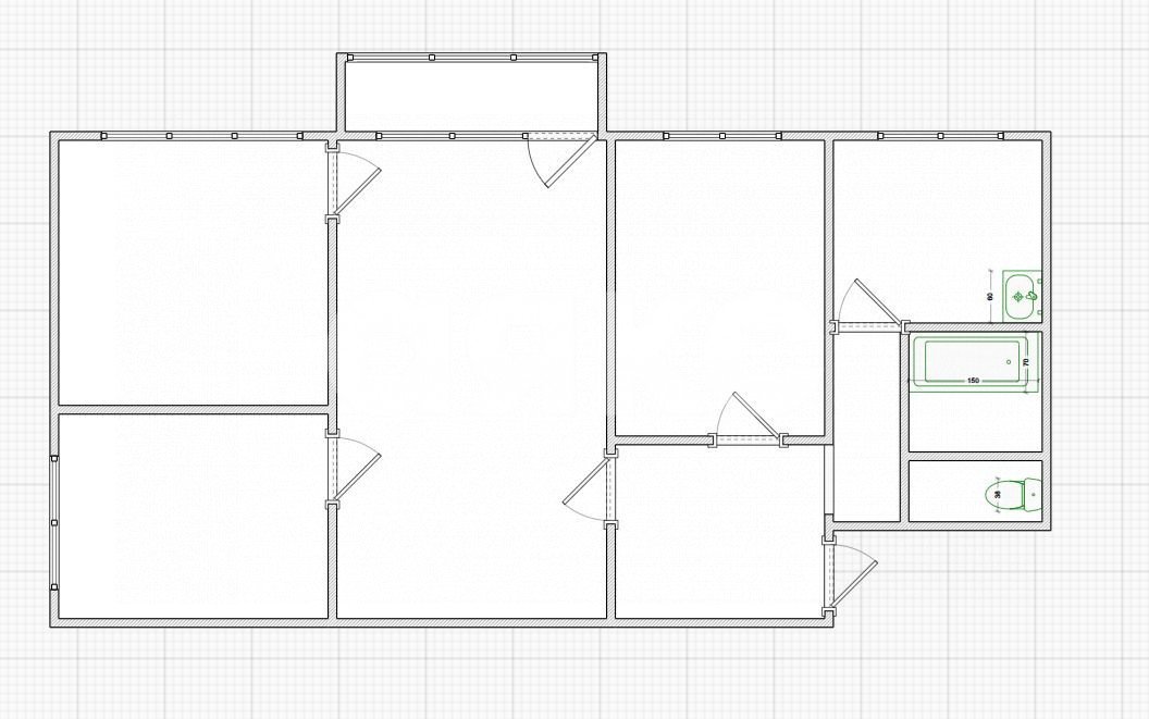 Фото №19: 4-комнатная квартира 57 м² - Тула, Верхнее Криволучье, ул. Металлургов, 41Б