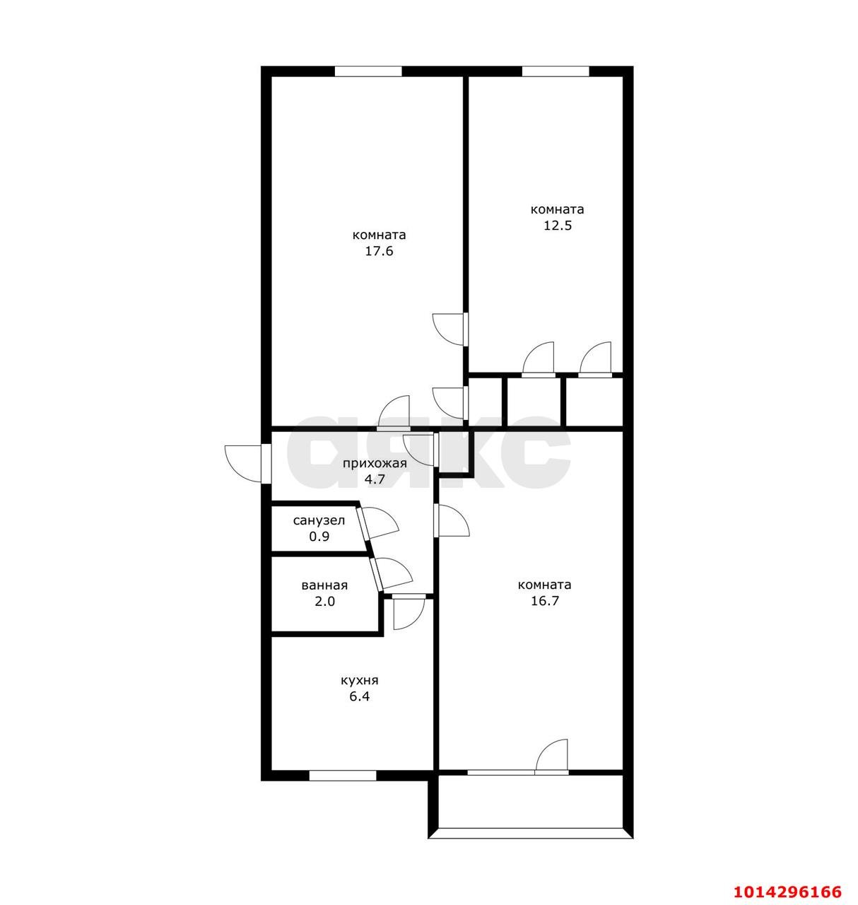 Фото №16: 3-комнатная квартира 62 м² - Краснодар, 40 лет Победы, ул. Юннатов, 14