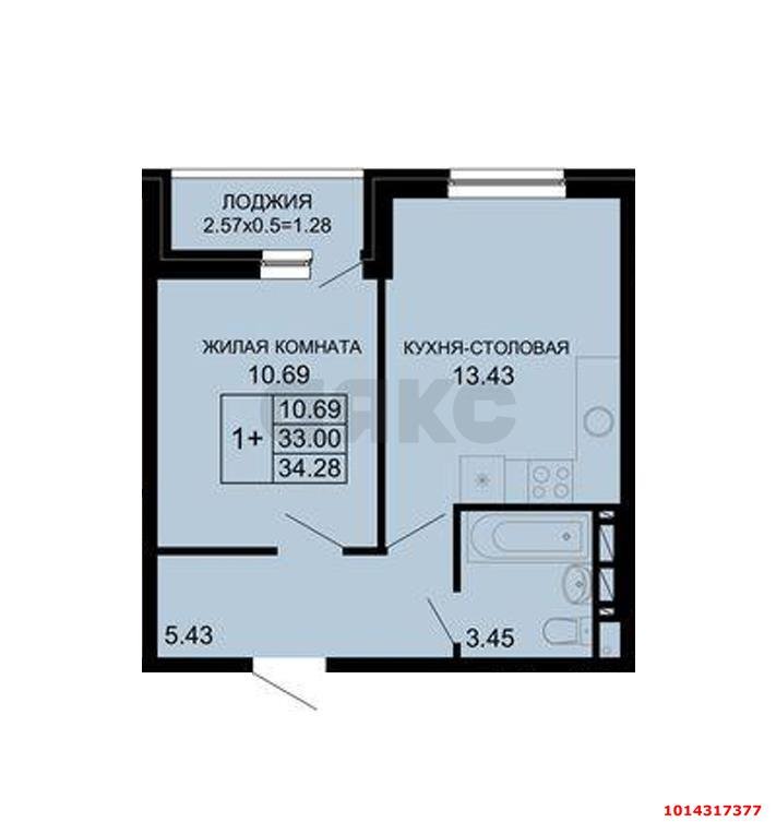 Фото №9: 1-комнатная квартира 34 м² - Краснодар, жилой комплекс Новые Сезоны, ул. Скандинавская, 1к9