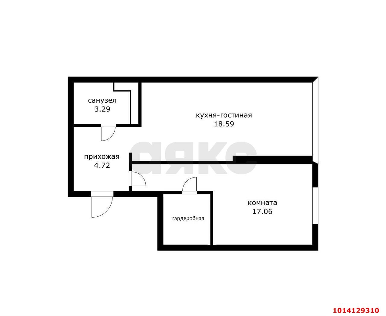 Фото №15: 1-комнатная квартира 40 м² - Краснодар, жилой комплекс Цветы, ул. Круговая, 4Вк3