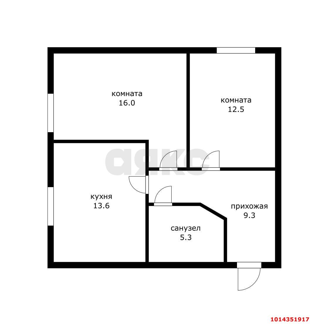 Фото №14: 2-комнатная квартира 60 м² - Краснодар, Музыкальный, ул. Московская, 124