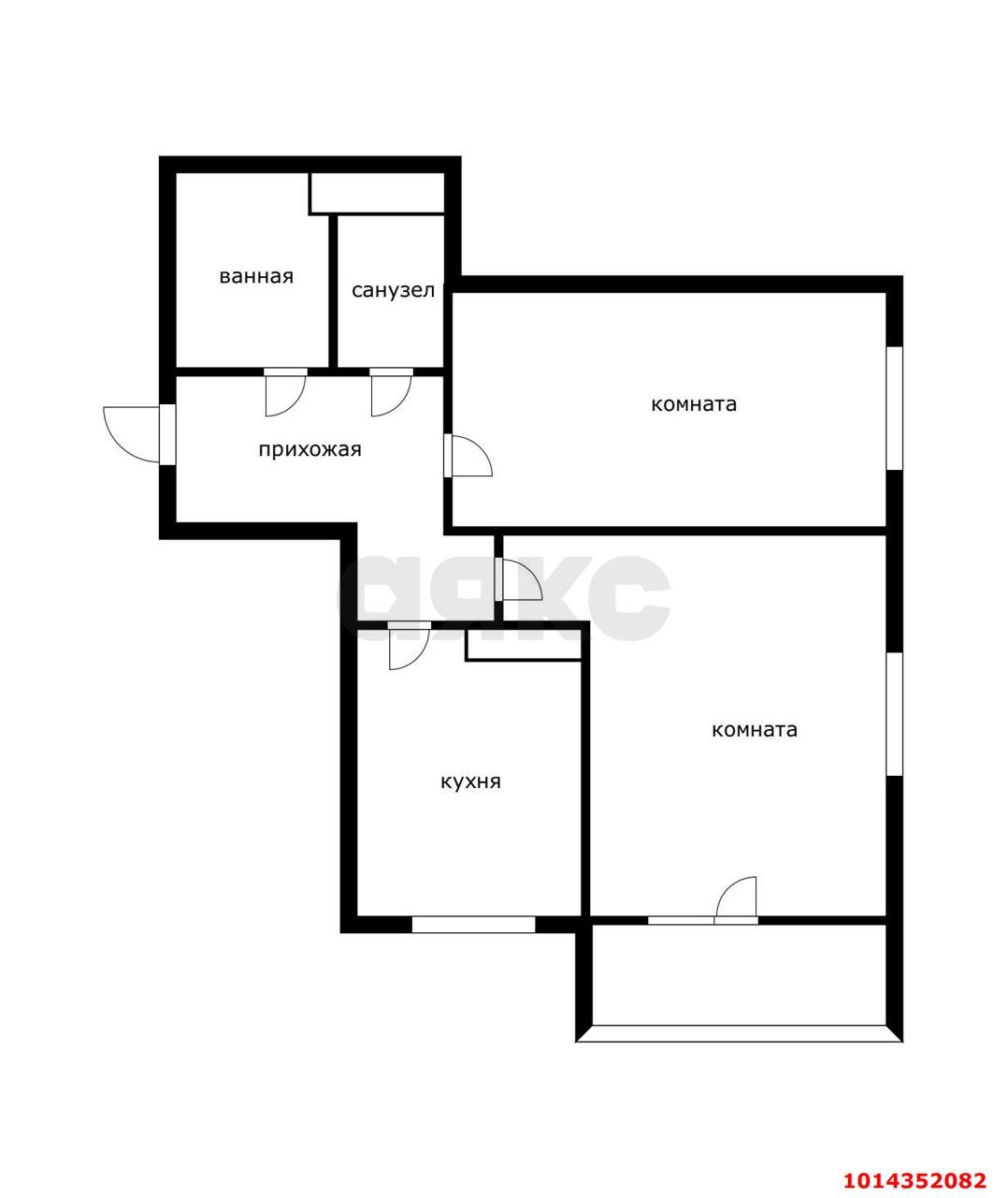 Фото №9: 2-комнатная квартира 57 м² - Краснодар, жилой комплекс Возрождение, ул. имени 40-летия Победы, 125