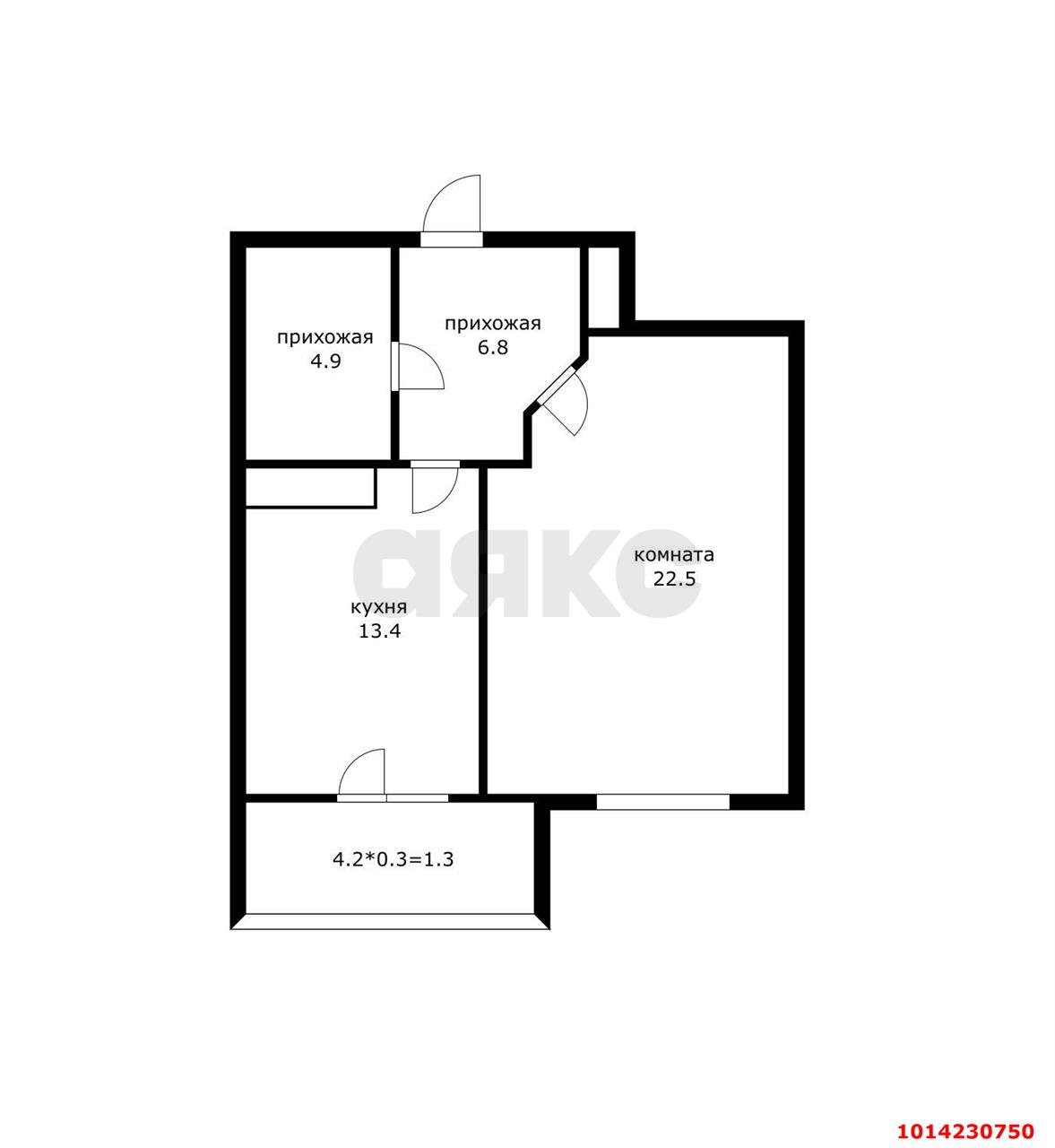 Фото №8: 1-комнатная квартира 50 м² - Краснодар, Западный внутригородской округ, ул. Кожевенная, 40