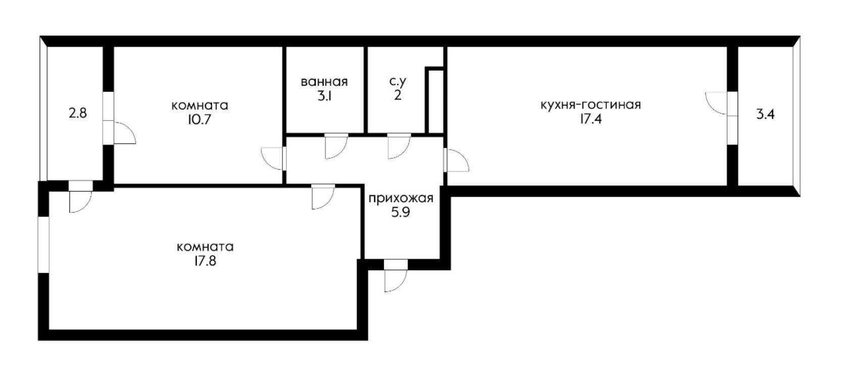 Фото №6: 2-комнатная квартира 63 м² - Краснодар, Прикубанский внутригородской округ, мкр. Парк Победы, ул. Героя Пешкова, 14