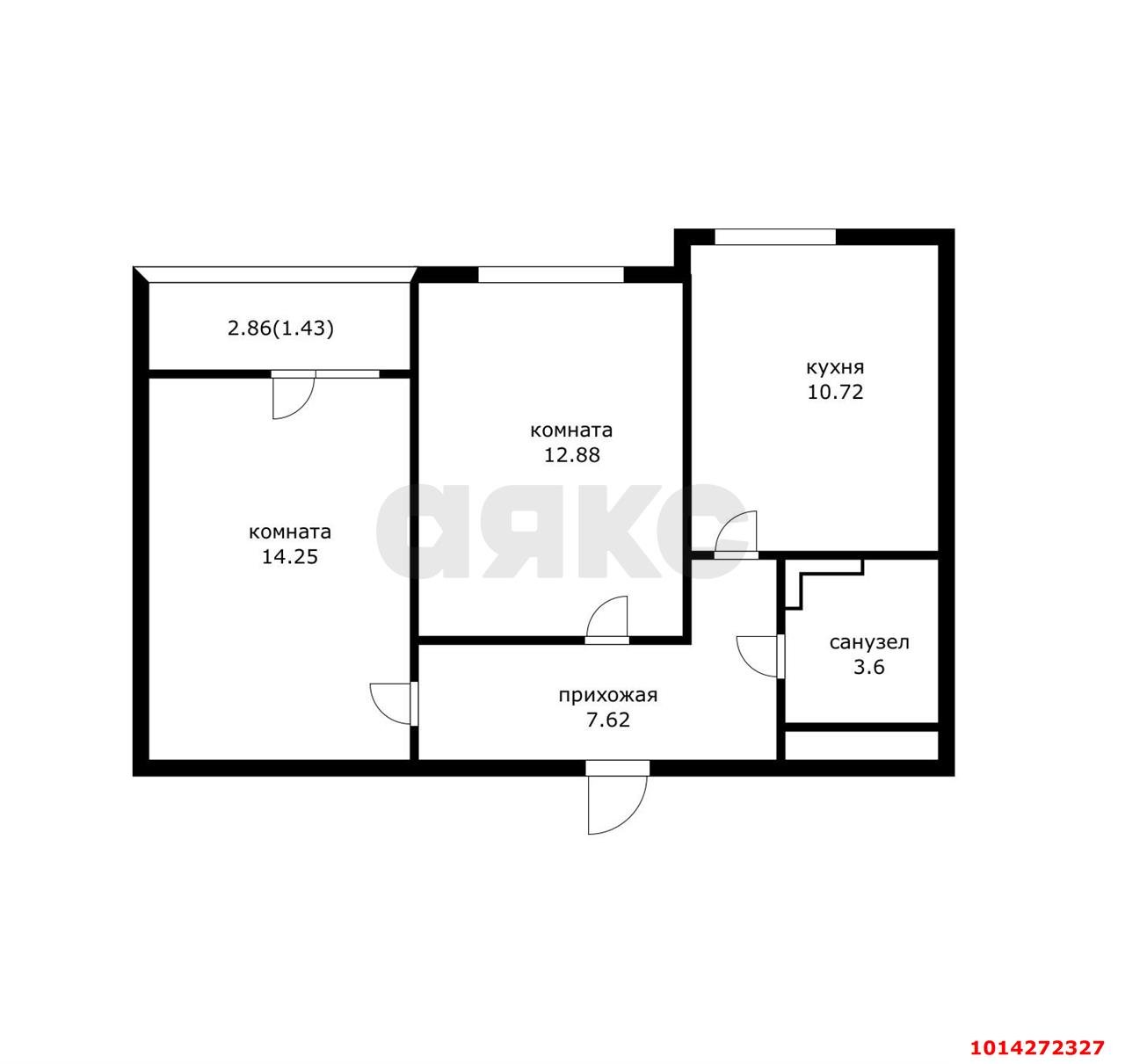 Фото №8: 2-комнатная квартира 50 м² - Краснодар, жилой комплекс Смородина, ул. имени Владимира Жириновского, 1