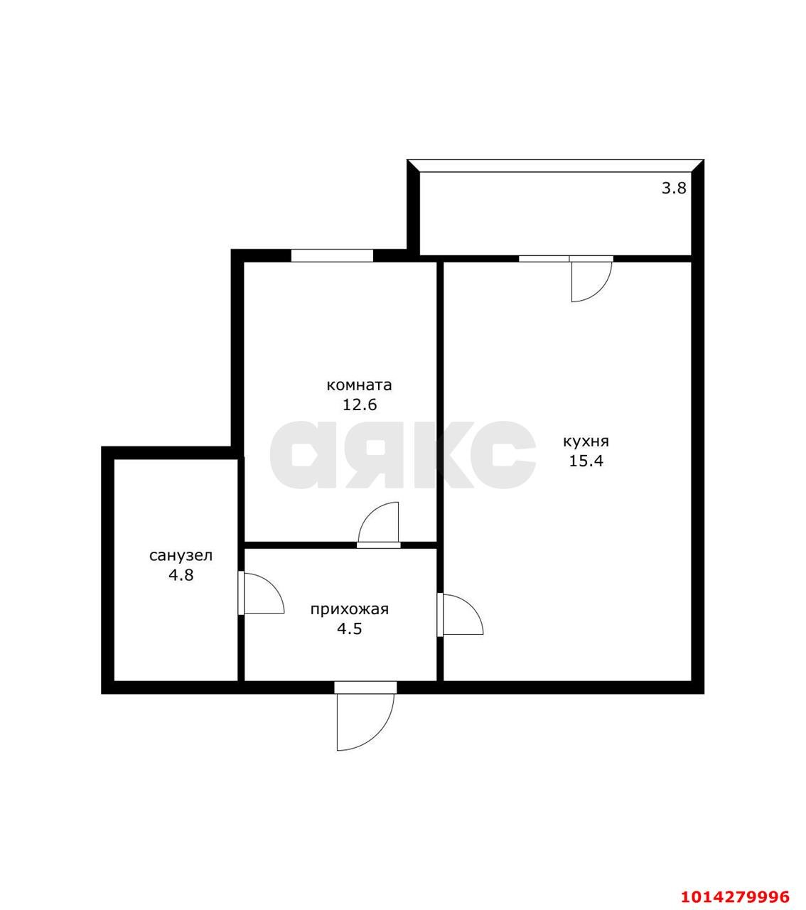 Фото №2: 1-комнатная квартира 42 м² - Новая Адыгея, мкр. ЖК Виноград 2, ул. Бжегокайская, 25/1к9