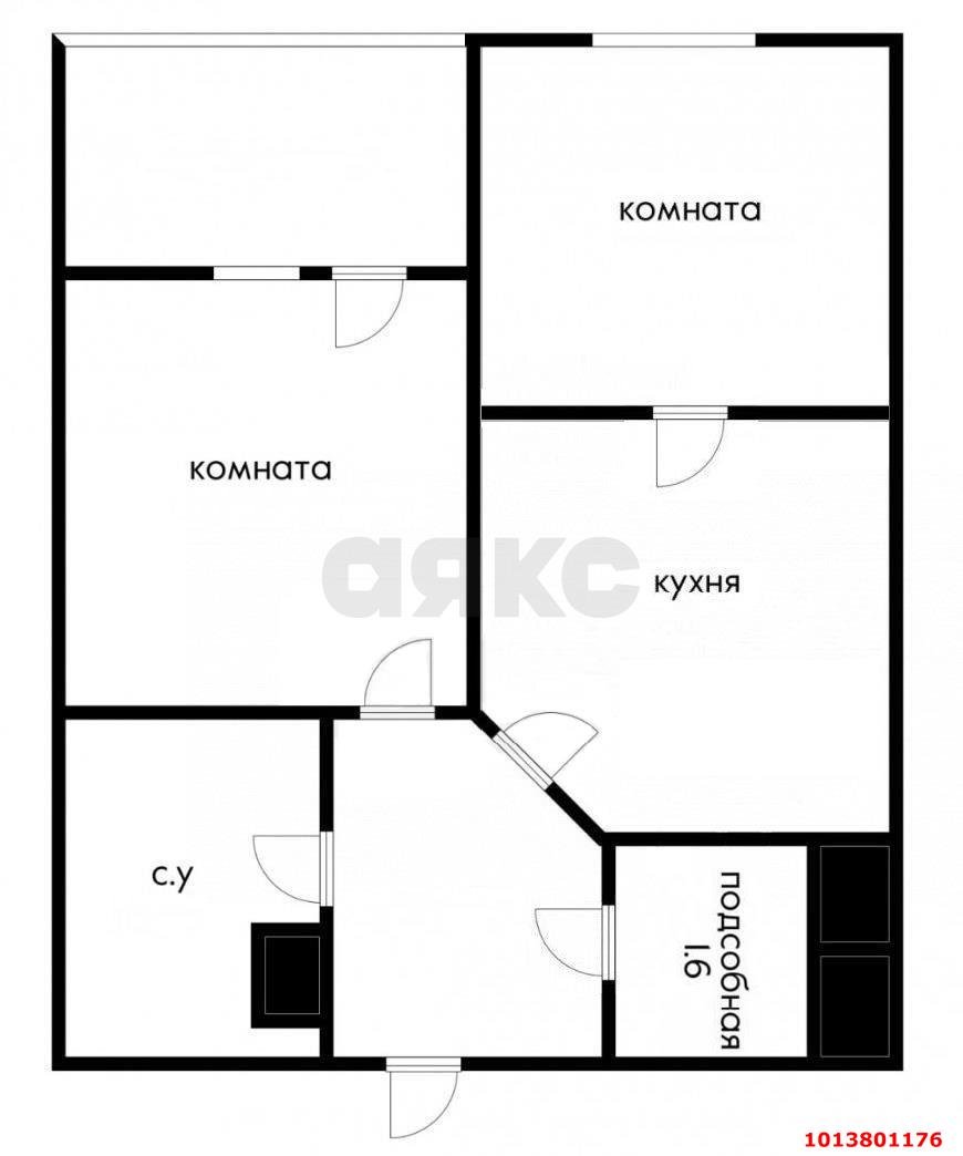 Фото №15: 2-комнатная квартира 36 м² - Краснодар, имени Петра Метальникова, ул. Петра Метальникова, 40