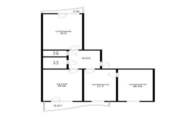 Фото №3: 3-комнатная квартира 94 м² - Краснодар, мкр. Черёмушки, ул. Вишняковой, 1/23к2