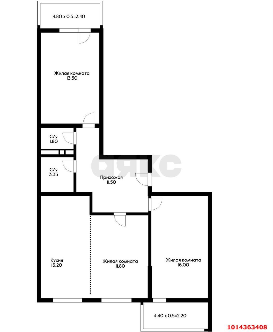 Фото №12: 3-комнатная квартира 75 м² - Краснодар, имени Демьяна Бедного, ул. Степная, 1/1