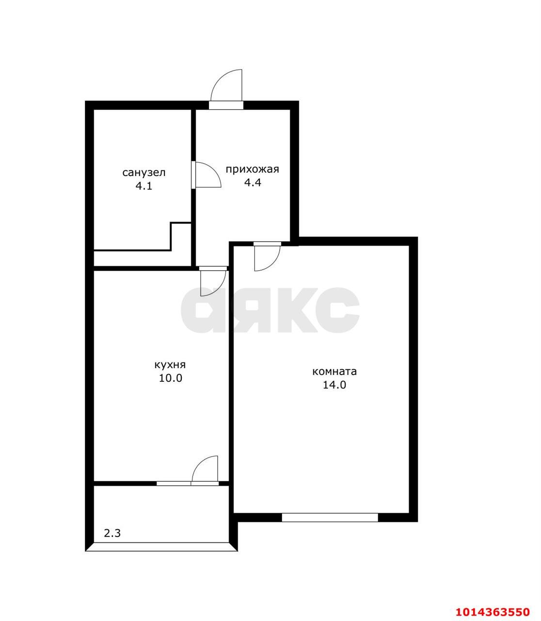 Фото №8: 1-комнатная квартира 35 м² - Краснодар, жилой комплекс Альпы, ул. Командорская, 6