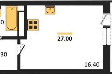 Фото №1: Студия 27 м² - Краснодар, мкр. жилой комплекс Самолёт-4, ул. Ивана Беличенко, 95